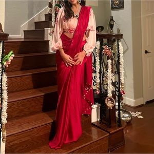 Hand painted saree and blouse 🌸🌺🌸